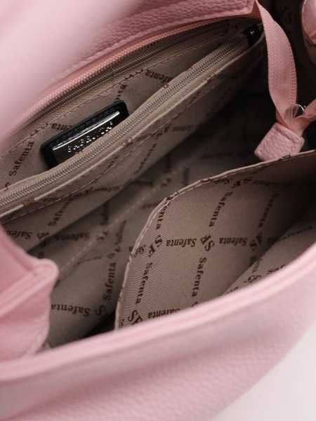 442-52 5250 Сумка хобо женская экокожа Safenta розовый