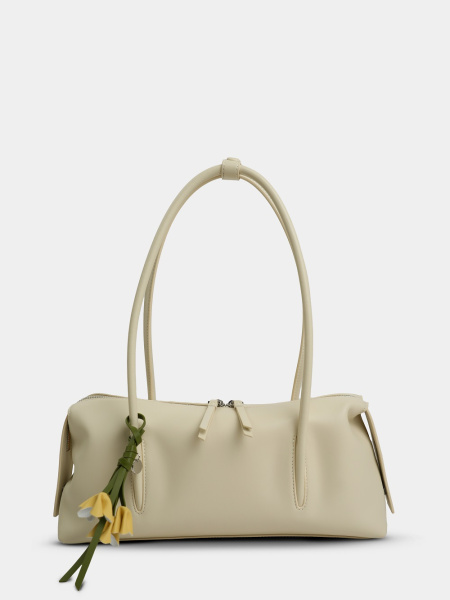 454-80 ХА2030 Сумка тоут женская натуральная кожа Ludor бежевый