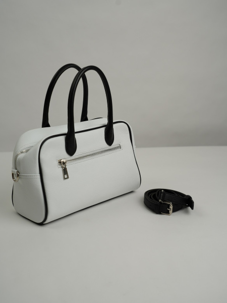 454-63 83681 Сумка тоут женская натуральная кожа Ludor белый