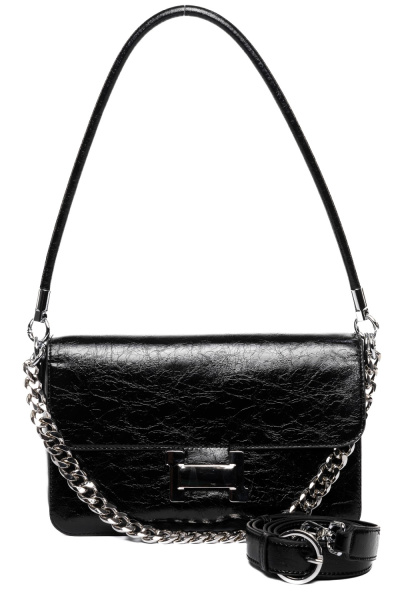 446-44 6168 Сумка кросс-боди женская натуральная кожа Ludor черный фото 446-44 6168 Сумка кросс-боди женская натуральная кожа Ludor черный