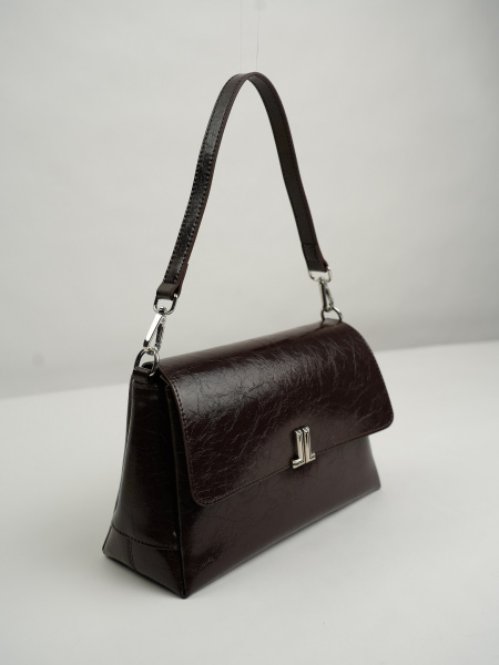 456-49 83360масло Сумка Флап женская натуральная кожа Ludor темно-коричневый