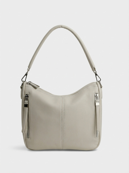 455-87 550177 Сумка хобо женская экокожа Ludor светло-бежевый