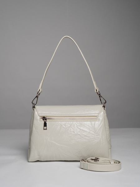 452-09 83360масло Сумка флап женская натуральная кожа Ludor светло-серый