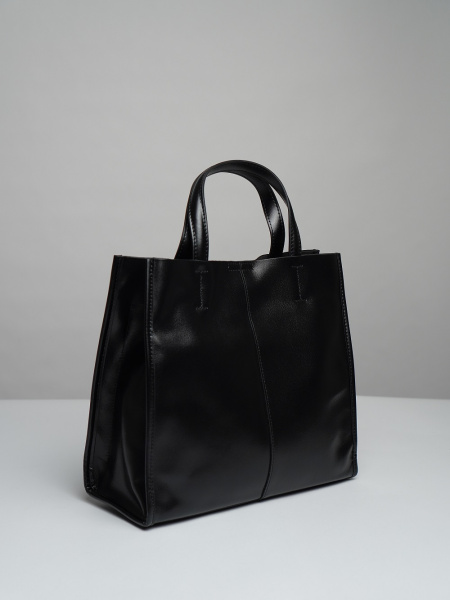 450-57 219 Сумка тоут женская натуральная кожа Ludor черный