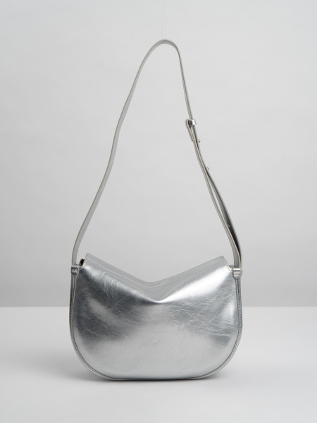 фото 430-41 9941 Сумка кросс-боди женская натуральная кожа Ludor серебристый