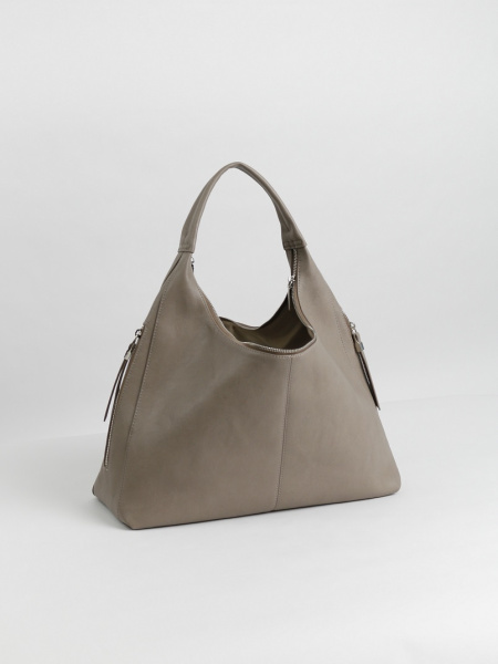 456-03 550282 Сумка хобо женская экокожа Ludor темно-бежевый