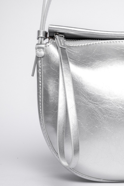 фото 430-41 9941 Сумка кросс-боди женская натуральная кожа Ludor серебристый