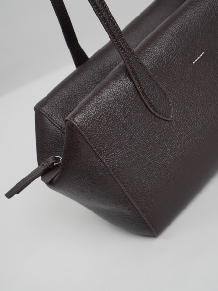 455-20 8838 Сумка тоут женская натуральная кожа Ludor темно-коричневый