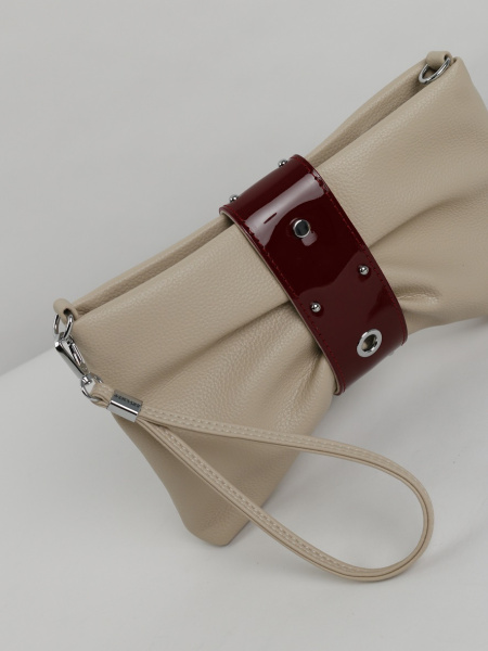 фото 456-97 2131 Клатч женский экокожа Safenta бежевый