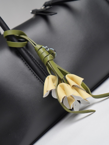 453-32 ХА2030 Сумка тоут женская натуральная кожа Ludor черный