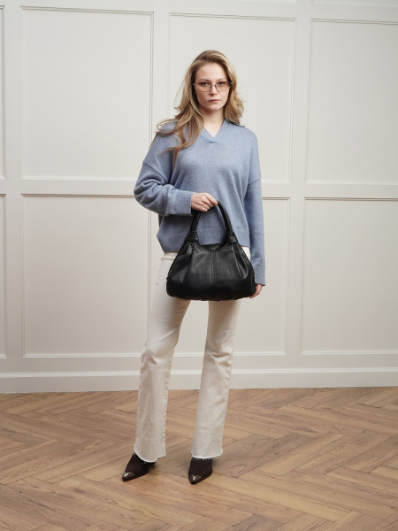 451-62 550249 Сумка хобо женская экокожа Ludor черный 451-62 550249 Сумка хобо женская экокожа Ludor черный