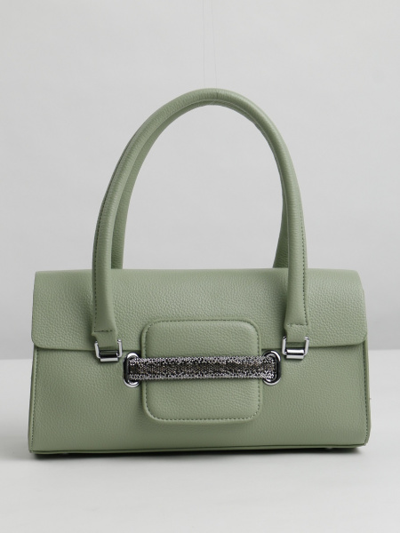 442-33 5255 Сумка стракчэд женская экокожа Safenta светло-зеленый