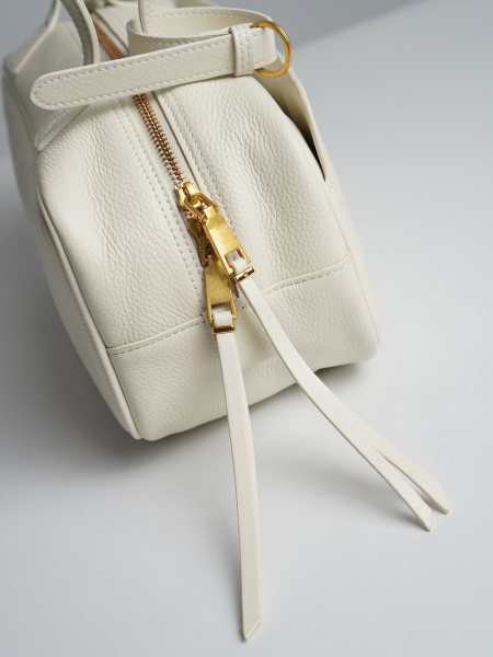 447-65 98111 Сумка тоут женская натуральная кожа Ludor молочный