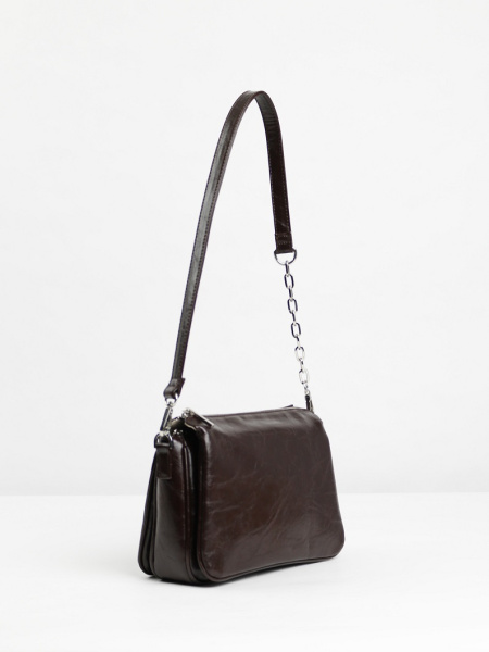 фото 456-09 550271 Сумка кросс-боди женская экокожа Ludor темно-коричневый