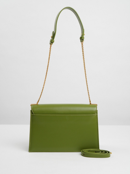 428-63 10509 Сумка стракчэд женская экокожа VERSSE зеленый