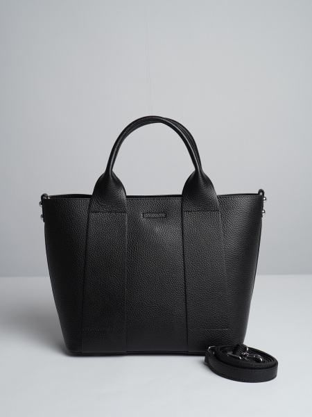 452-66 9906 Сумка тоут женская натуральная кожа Ludor черный