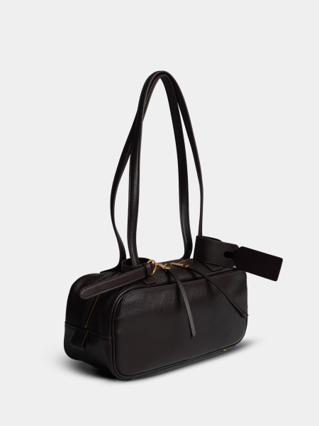 447-67 98111 Сумка тоут женская натуральная кожа Ludor коричневый