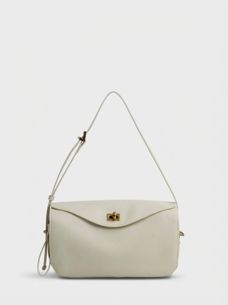 фото 456-86 6202золото Сумка кросс-боди женская натуральная кожа Ludor светло-бежевый