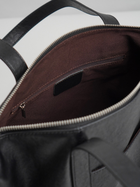 фото 455-64 9227 Сумка шоппер женская натуральная кожа Ludor черный