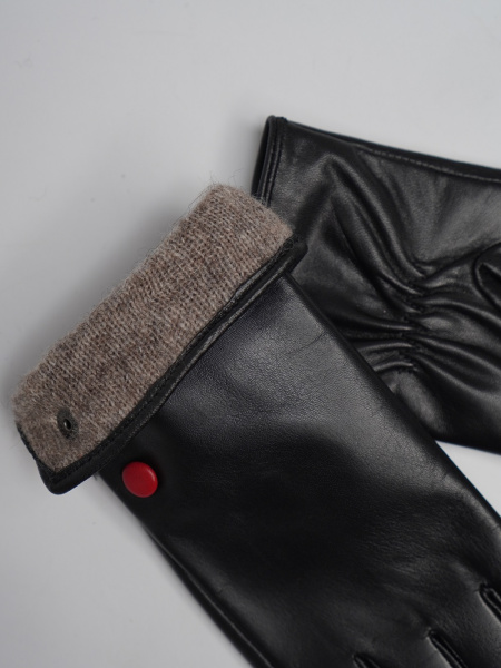 фото 449-23 3572(9) Перчатки женские натуральная кожа  черный