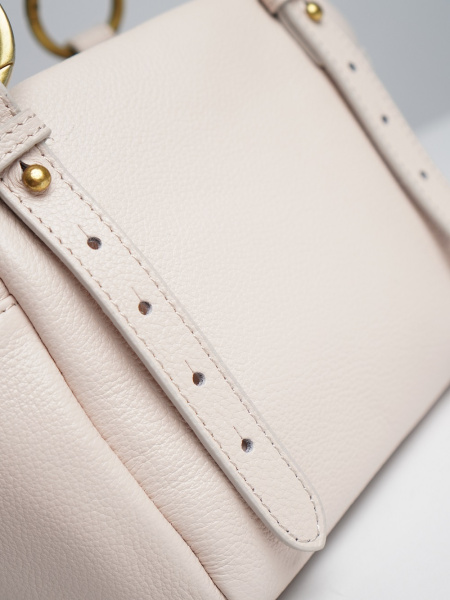 фото 449-68 8176 Сумка куб женская натуральная кожа Ludor молочный