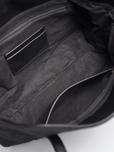 451-39 550238 Сумка доум женская эко замша Ludor черный