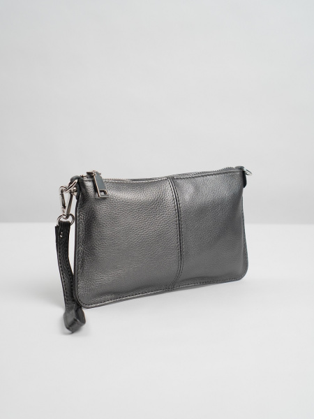 фото 454-35 711 Клатч женский натуральная кожа Ludor серый