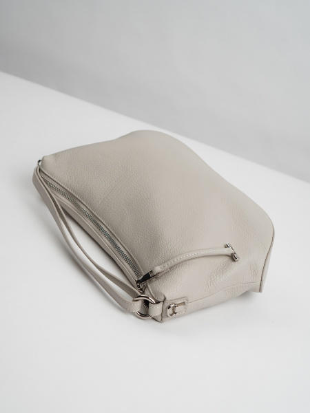 454-11 7771 Сумка хобо женская натуральная кожа Ludor бежевый