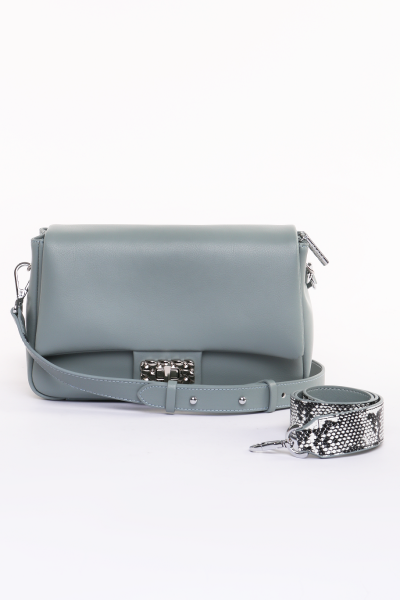 фото 392-72 TH-823-2 Сумка кросс-боди женская натуральная кожа Ludor серый
