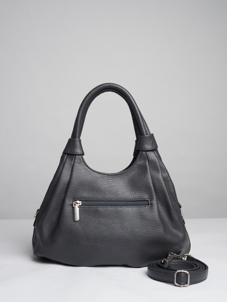 451-64 550249 Сумка хобо женская экокожа Ludor серый