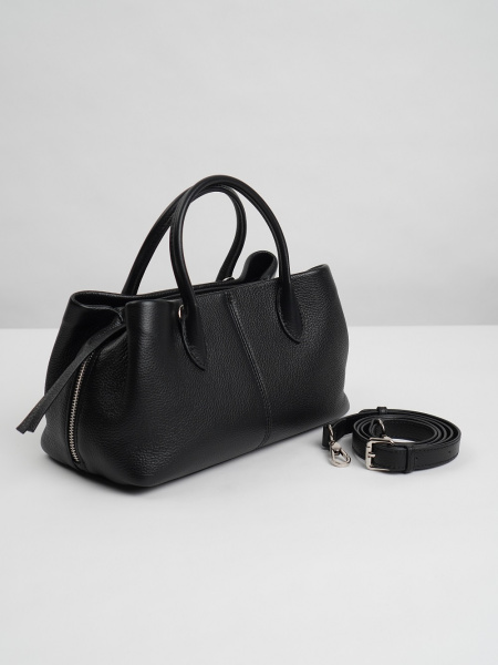 455-60 3669 Сумка тоут женская натуральная кожа Ludor черный