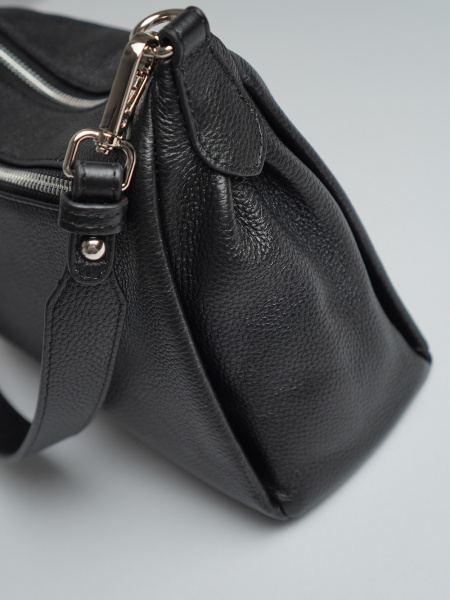 441-77 8519 Сумка хобо женская натуральная кожа Ludor черный