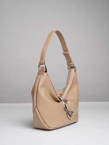 440-97 881095 Сумка хобо женская экокожа Ludor светло-бежевый