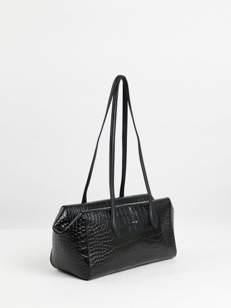 456-59 78828 Сумка тоут женская натуральная кожа Ludor черный