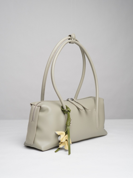 453-31 ХА2030 Сумка тоут женская натуральная кожа Ludor светло-зеленый