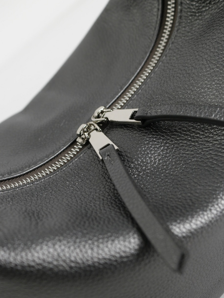 456-50 8517 Сумка хобо женская натуральная кожа Ludor серый