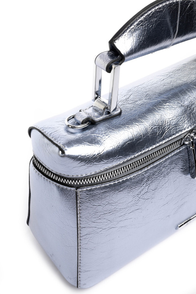 444-12 28164 Сумка стракчэд женская экокожа Safenta серебристый