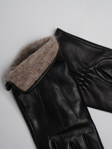 фото 449-03 423(7) Перчатки женские натуральная кожа  черный