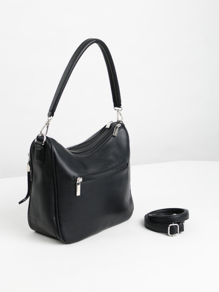 455-89 550177 Сумка хобо женская экокожа Ludor черный