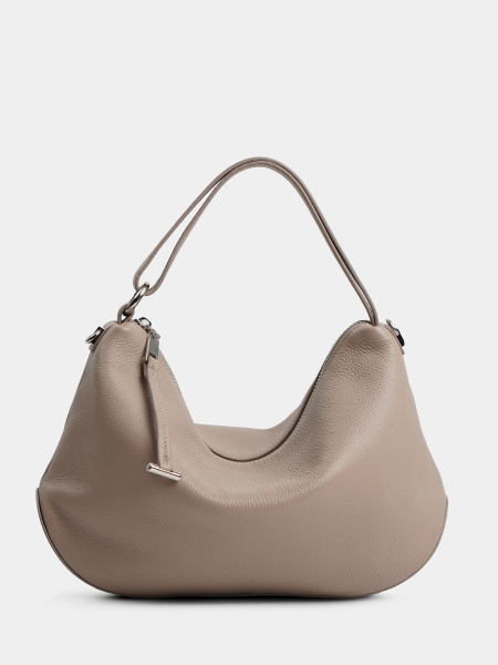 454-13 7771 Сумка хобо женская натуральная кожа Ludor темно-бежевый