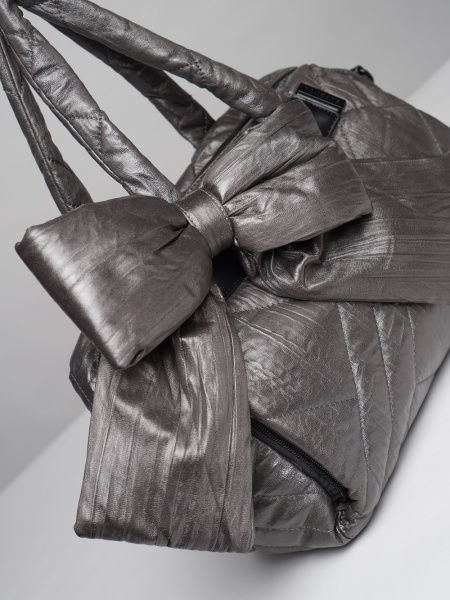 450-87 58301 Сумка доум женская экокожа Safenta серый