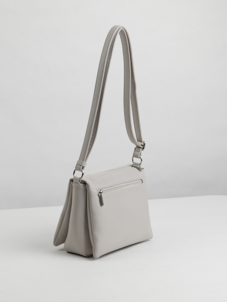 фото 455-92 550207 Сумка кросс-боди женская экокожа Ludor серо-бежевый