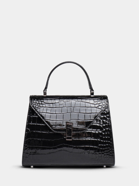 442-87 9668 Сумка стракчэд женская натуральная кожа Ludor черный