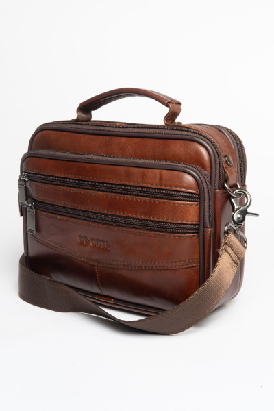фото 417-88 7807-2 Сумка кросс-боди мужская натуральная кожа DE-GOSA коричневый