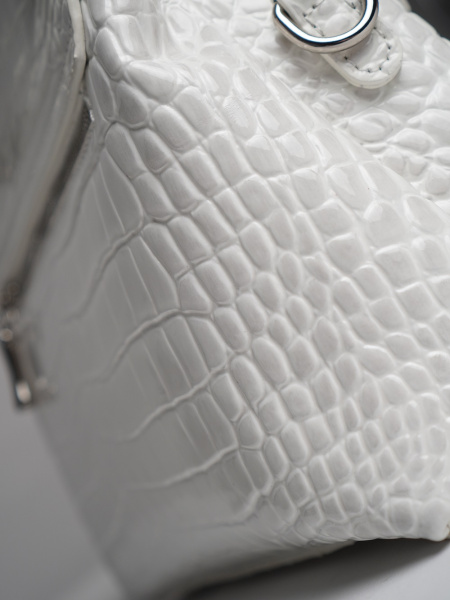 443-67 2306 Сумка стракчэд женская натуральная кожа Ludor белый