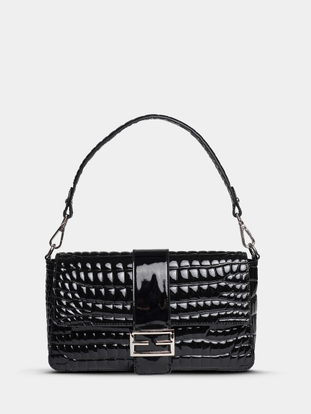 440-72 1891 Сумка стракчэд женская натуральная кожа Ludor черный 440-72 1891 Сумка стракчэд женская натуральная кожа Ludor черный