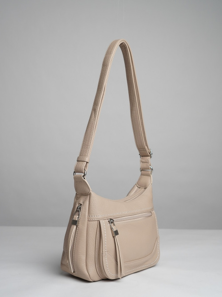 451-59 550233 Сумка кросс-боди женская экокожа Ludor бежевый фото 451-59 550233 Сумка кросс-боди женская экокожа Ludor бежевый