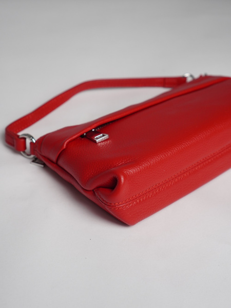 фото 451-94 9020 Клатч женский натуральная кожа Ludor красный