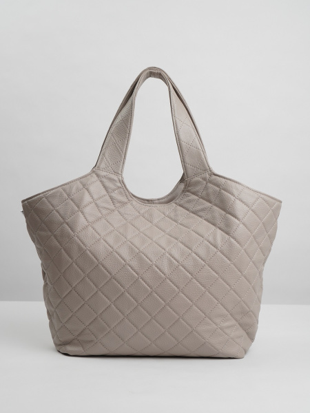 401-67 C0691H Сумка тоут женская натуральная кожа Polina&Eiterou темно-бежевый