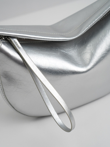 фото 430-41 9941 Сумка кросс-боди женская натуральная кожа Ludor серебристый